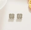 LUCKY 4 LEAF CLOVER EARRINGS SLIVER