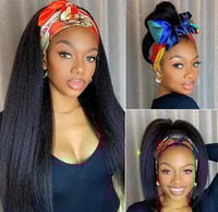 Image 1 of Kinky Straight Headband Wig