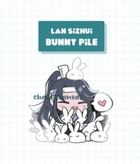 Image 2 of Lan Sizhui Bunny Pile (MDZS) - Enamel Pins