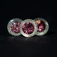 Image 2 of Deep rose pink - Barbie style earrings and ring set