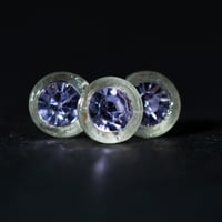 Image 2 of Amethyst purple - Barbie style earrings and ring set - Amethyst purple