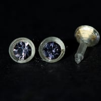 Image 2 of Violet purple - Barbie style earrings and ring set - Violet purple