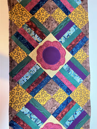 Image 1 of Quilted flower table runner
