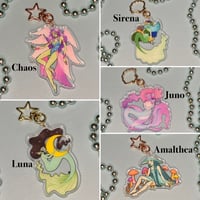 assorted acrylic charms