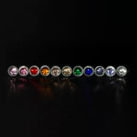 Image 1 of Barbie style earrings and ring set - One of every colour 11 pack