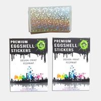 Image 5 of New Arrival Blank Round Dot Hologram Eggshell Stickers 60pcs/120pcs free shipping