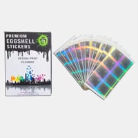 Image 1 of New Arrival Blank Dazzling Square Hologram Eggshell Stickers 60pcs/120pcs free shipping