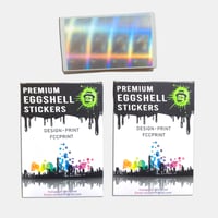 Image 5 of New Arrival Blank Dazzling Square Hologram Eggshell Stickers 60pcs/120pcs free shipping