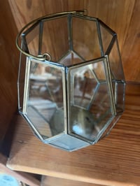 Image 1 of Glass Candle Holder with handle