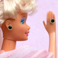 Image 1 of Emerald green - Barbie style earrings and ring set