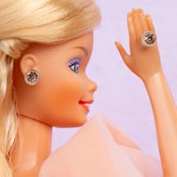 Image 1 of Peachy gold - Barbie style earrings and ring set
