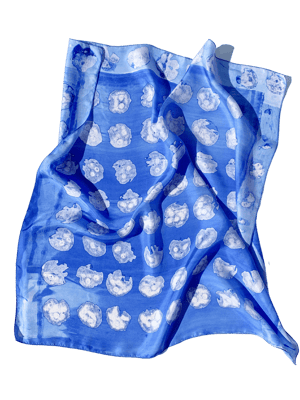 Image of Blue Silk Scarf