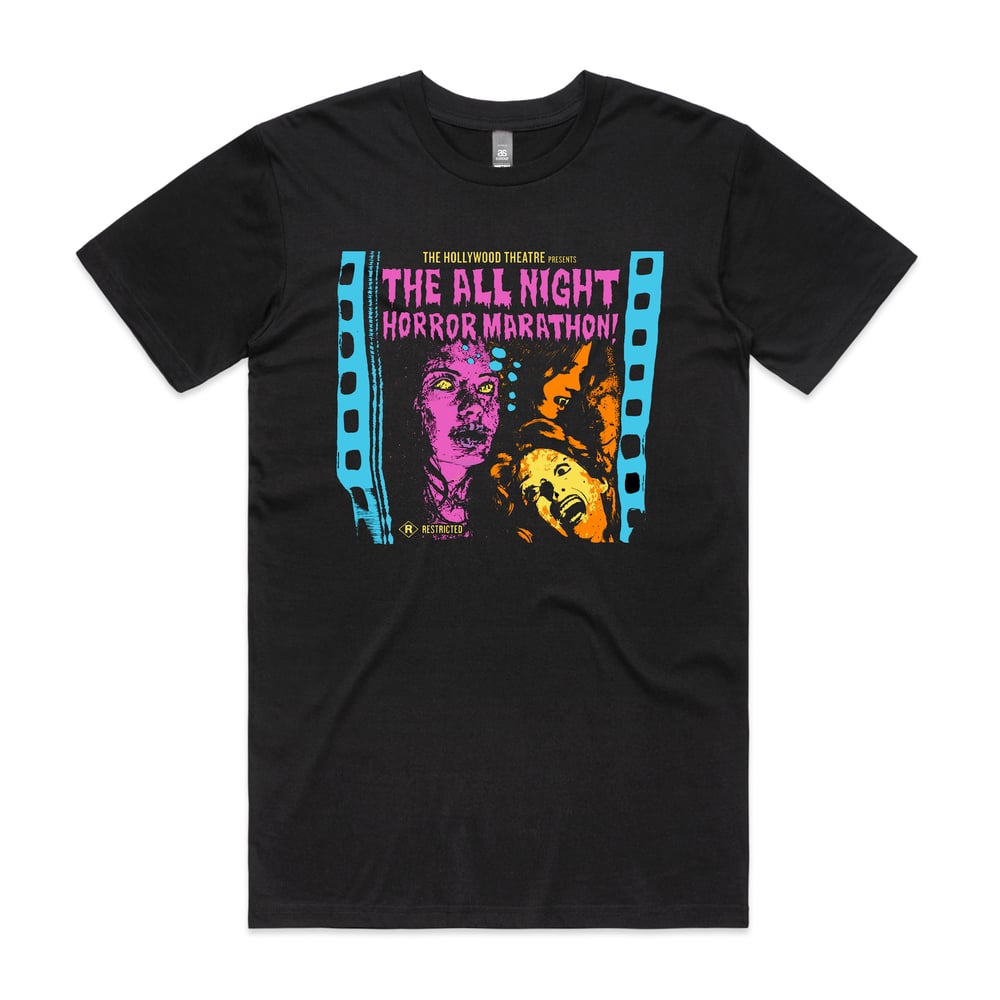 Image of *PRE-ORDER* All Night Horror Marathon T-shirt (2023 limited edition)