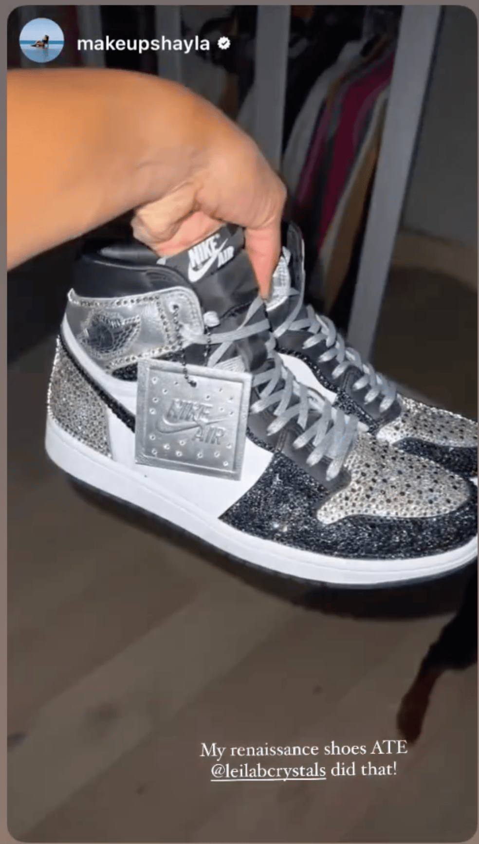Image of Custom Silver Toe Jordans