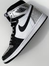 Custom Silver Toe Jordans