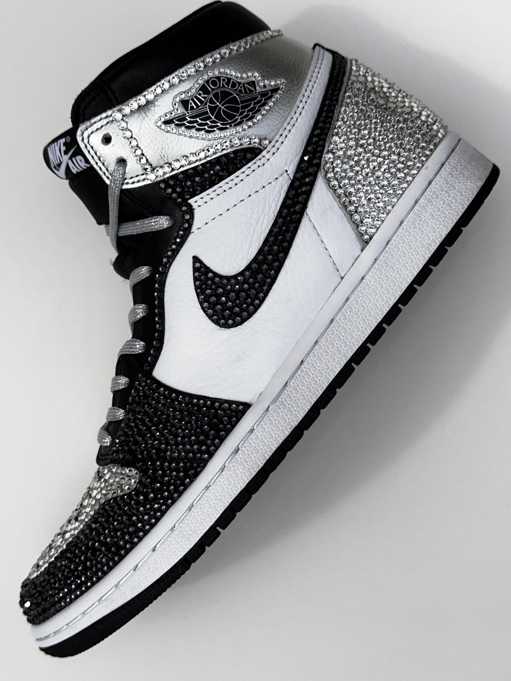 Image of Custom Silver Toe Jordans