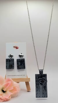 Image 1 of Neckalece´s Set | Conjunto de Collar Rectagular Metallic