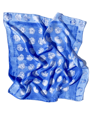 Image of Blue Silk Scarf