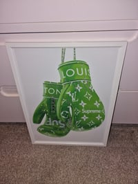 Image 1 of GREEN LV BOXING GLOVE PRINT 