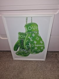 Image 2 of GREEN LV BOXING GLOVE PRINT 