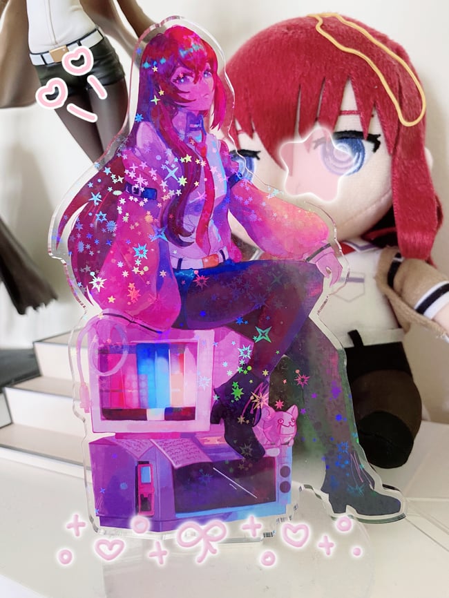 Steins;Gate - 15cm Makise Kurisu Glitter Epoxy Acrylic Standee