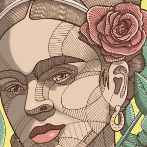 Image of Frida Kahlo Portrait Poster - Tuscan