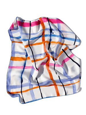 Image of Striped Silk Scarf