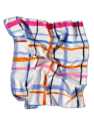 Image of Striped Silk Scarf