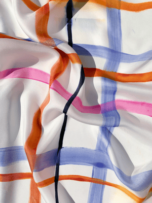 Image of Striped Silk Scarf