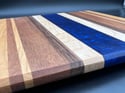 Blue Epoxy Striped Charcuterie Board