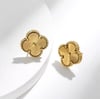 LUCKY 4 LEAF CLOVER EARRINGS GOLD