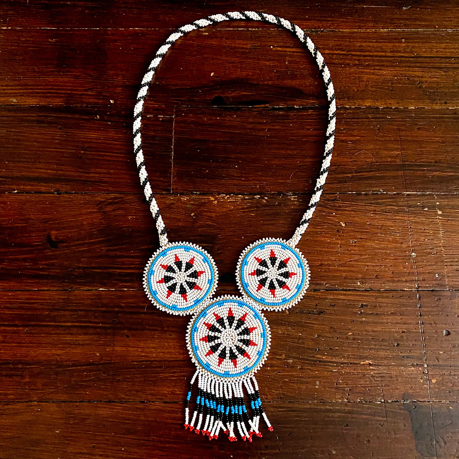 PNW Beaded Medallion and Gem Necklace | Grandmother Spiders