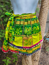 Image 1 of Boho slip skirt lime yellow green