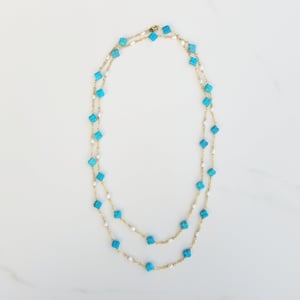 Turquoise Clover Necklace
