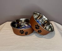 Copper pet bowls 