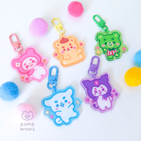 Image 1 of Bear Friends Acrylic Keychains and Stickers