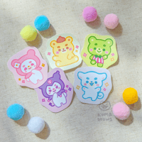 Image 4 of Bear Friends Acrylic Keychains and Stickers