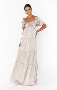 Wmsv Nicole Maxi Dress ~ Show Me The Ring Luxe Satin