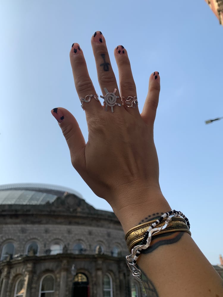 Image of "SUNSHINE!" recycled silver ring