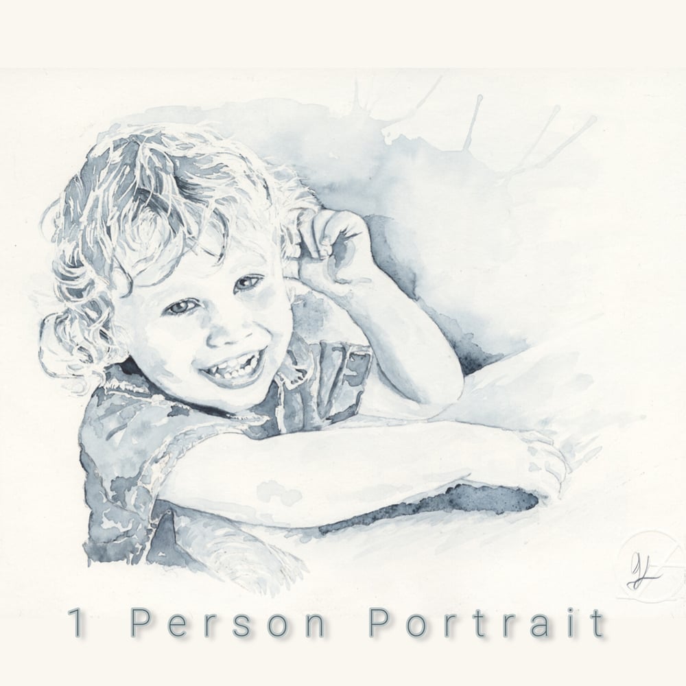 Image of Watercolour Portrait Painting - ORIGINAL