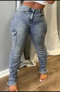 Image 1 of ACID STACKED JEANS 