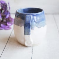 Image 4 of Blue Purple and White Mug, Handcrafted Pottery Mug Made in USA