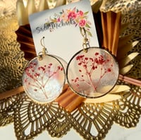 Image 3 of Dyed Baby's Breath on Capiz Shells