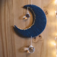 Image 2 of Crescent Moon Double Suncatcher by The Cosmic Workroom