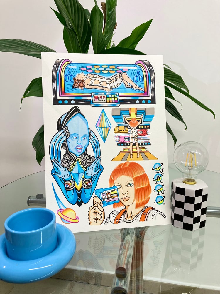 Image of Original painting .The fifth element film.