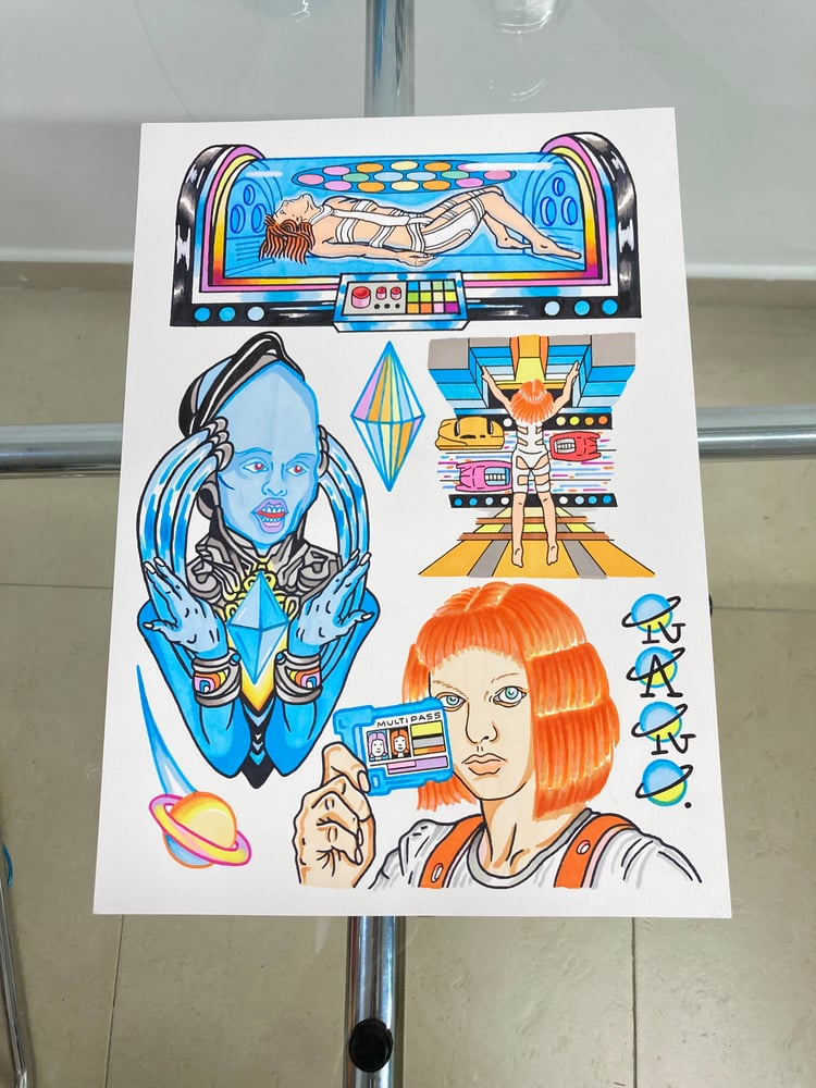 Image of Original painting .The fifth element film.