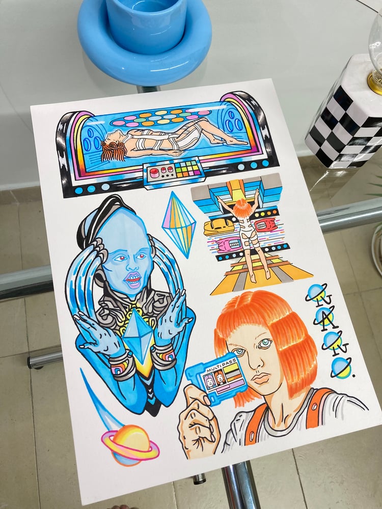Image of Original painting .The fifth element film.