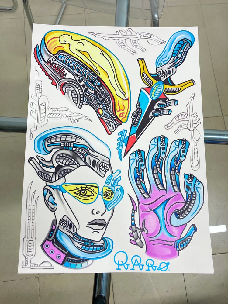 Image of Original painting .Alien.