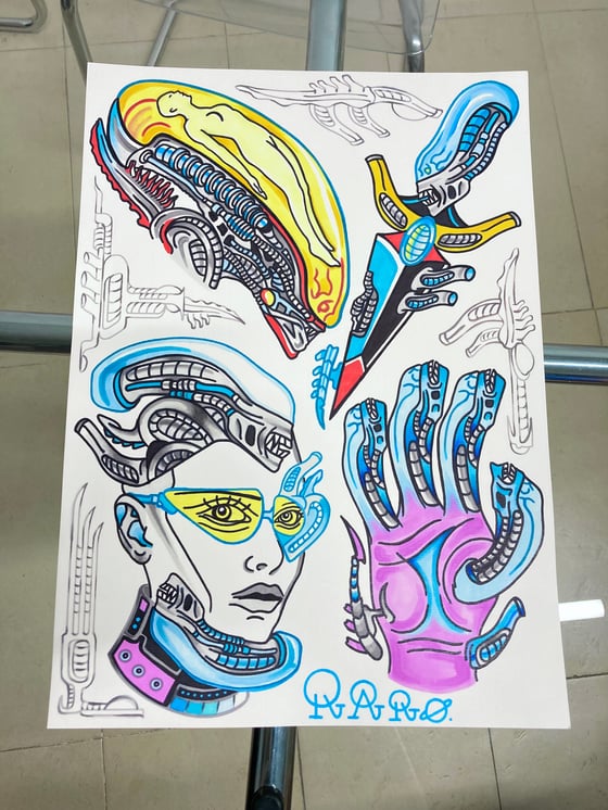 Image of Original painting .Alien.