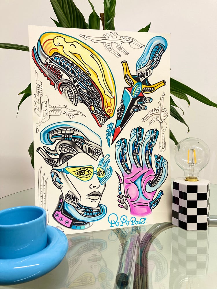 Image of Original painting .Alien.